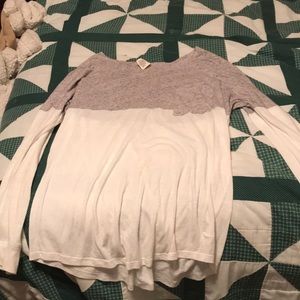 Pink brand white shirt